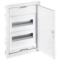 Legrand - Coffret modulaire encastré 2 rangée 24+4 modules porte métal extra plate blanche