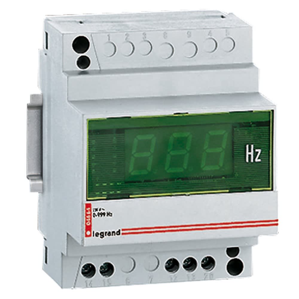 Legrand - Frequencemetre digital modulaire affichage 3 digits mesure 10-100Hz 230V 4 mod