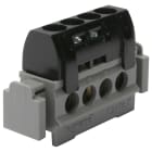 Legrand - Bornier de répartition isolé IP2X phase - 4x1,5mm² à 16mm² noir - longueur 47mm