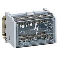Legrand - Repartiteur monobloc 2P a bornes 125A -15 connexions par barreau - 8 modules DIN