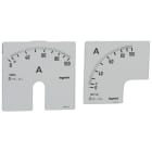 Legrand - Cadran de mesure pour ampèremètre analogique (1 rond + 1 carré) - 0A à 100A