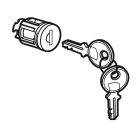 Legrand - Barillet à clé type405 pour porte métal ou vitrée XL3800/400/160 - 1 jeu 2 clés