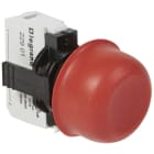 Legrand - Bouton non lumineux à impulsion affleurant capuchonné IP67 Osmoz complet - rouge