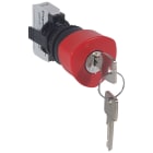Legrand - Coup de poing à accrochage non lumineux Osmoz complet IP69 Ø40 à clé n°455 rouge