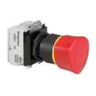 Legrand - Coup de poing accrochage non lum Osmoz complet IP69 Ø40 EN 418 - pousser-tourner