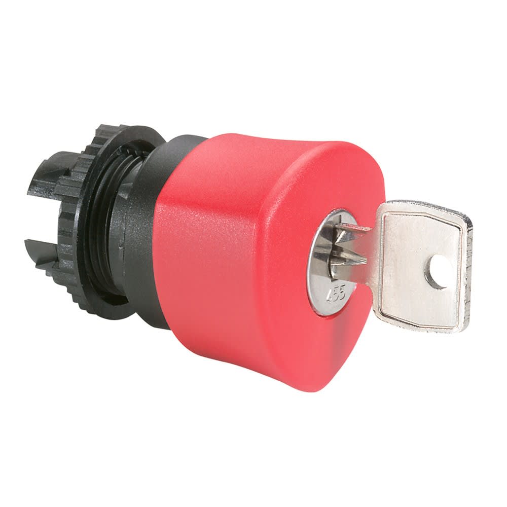 Legrand - Coup de poing Ø40 n°455 à clé coupure d'urgence IP69 Osmoz composable - rouge