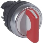 Legrand - Bouton tournant non lum à manette rouge IP69 Osmoz compo 3 positions fixes 45°