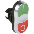 Legrand - Tête double touche affleurante non lumineuse IP66 Osmoz composable - vert/rouge