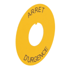 Legrand - Etiquette Osmoz pour arrêt d'urgence Ø80Avec marquage ARRET D'URGENCE - jaune