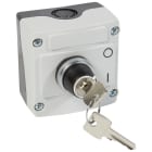 Legrand - Boîte à bouton équipée Osmoz - bouton tournant à clé n°455 2 positions - gris