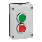 Legrand - Boite a bouton Osmoz avec 2 boutons a impulsion vert-rouge - couvercle gris
