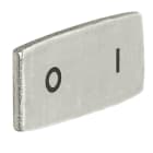 Legrand - Insert Osmoz avec texte - alu - petit modèle avec marquage O I
