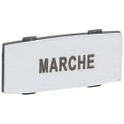 Legrand - Insert Osmoz avec texte - alu - petit modèle avec marquage MARCHE