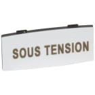 Legrand - Insert Osmoz avec texte - alu - petit modèle avec marquage SOUS TENSION