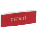 Legrand - Osmoz insert avec texte DEFAUT fond rouge - alu - petit modèle