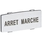 Legrand - Insert Osmoz avec texte - alu - petit modèle avec marquage ARRET-MARCHE