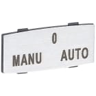 Legrand - Insert Osmoz avec texte - alu - petit modèle avec marquage MANU-O-AUTO