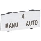 Legrand - Insert Osmoz avec texte - alu - petit modele avec marquage MANU-O-AUTO
