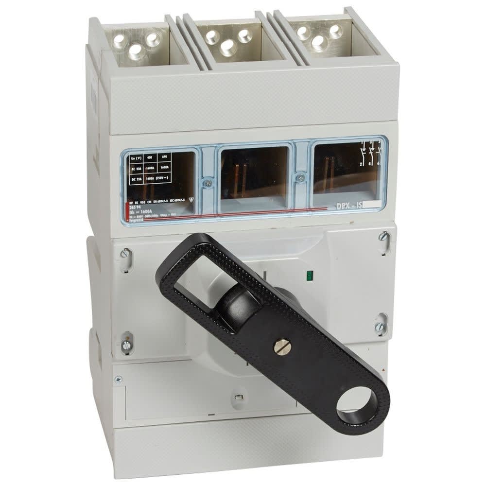 Legrand - Interrupteur-sectionneur DPX-IS1600 à déclenchement + cde frontale - 3P - 1600A