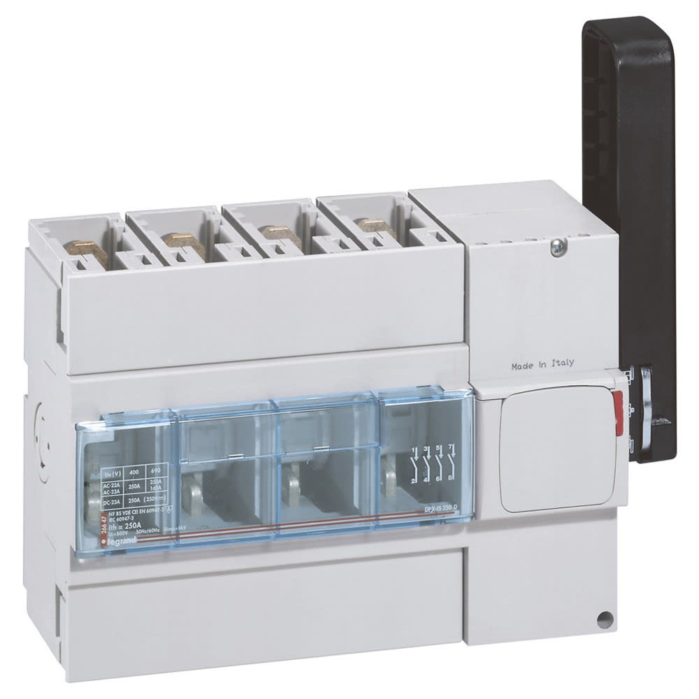 Legrand - Interrupteur-sectionneur DPX-IS250 déclenchement commande latérale droite 4P 63A