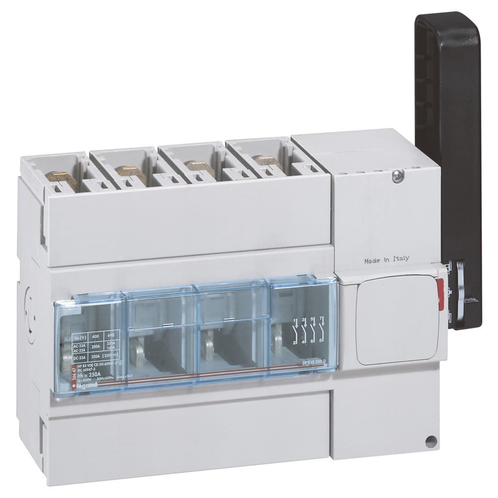 Legrand - Inter-sectionneur DPX-IS250 à déclenchement + cde latérale droite - 4P - 250A