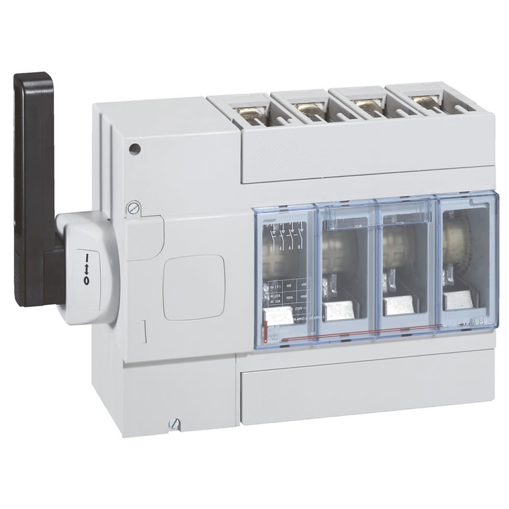 Legrand - inter-sectionneur DPX-IS630 sans déclenchement + cde latérale gauche - 4P - 400A