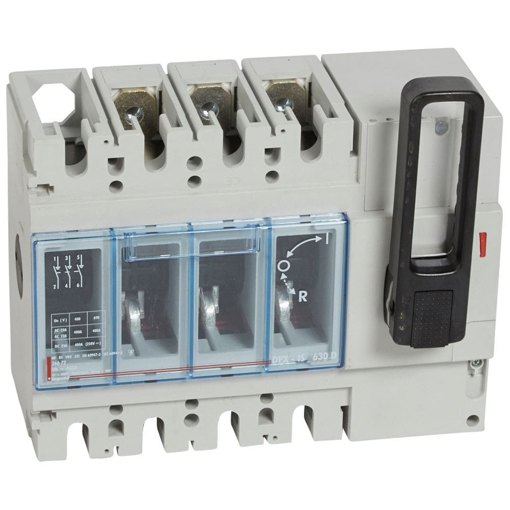 Legrand - Interrupteur-sectionneur DPX-IS630 à déclenchement commande frontale - 3P - 400A