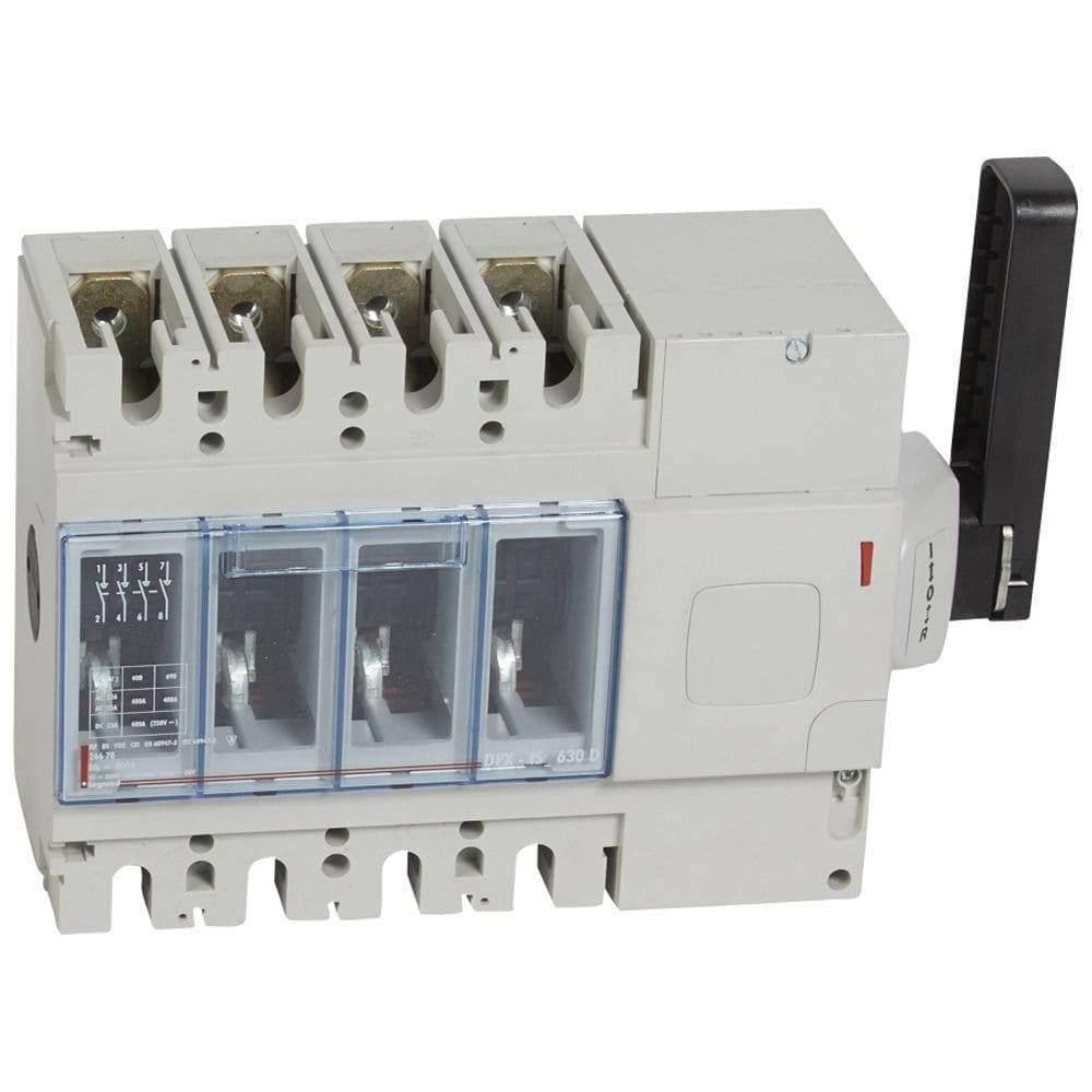 Legrand - Inter-sectionneur DPX-IS630 à déclenchement + cde latérale droite - 4P - 400A