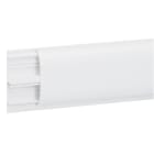 Plinthe DLPlus 80x20mm 2 compartiments 1 couvercle longueur 2m - blanc