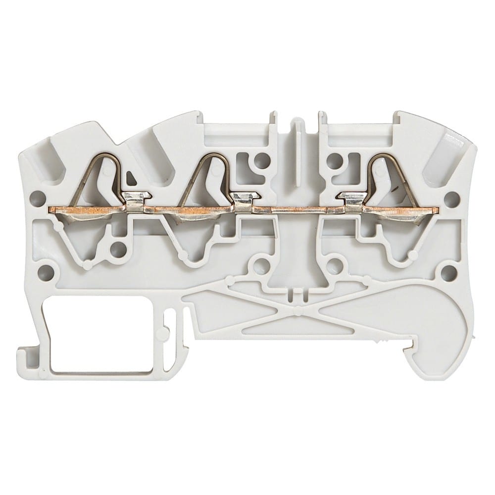 Legrand - Bloc jonc Viking 3 à ressort - 1 jonc/3 conduct - 1entr/2 sort - gris - pas 6