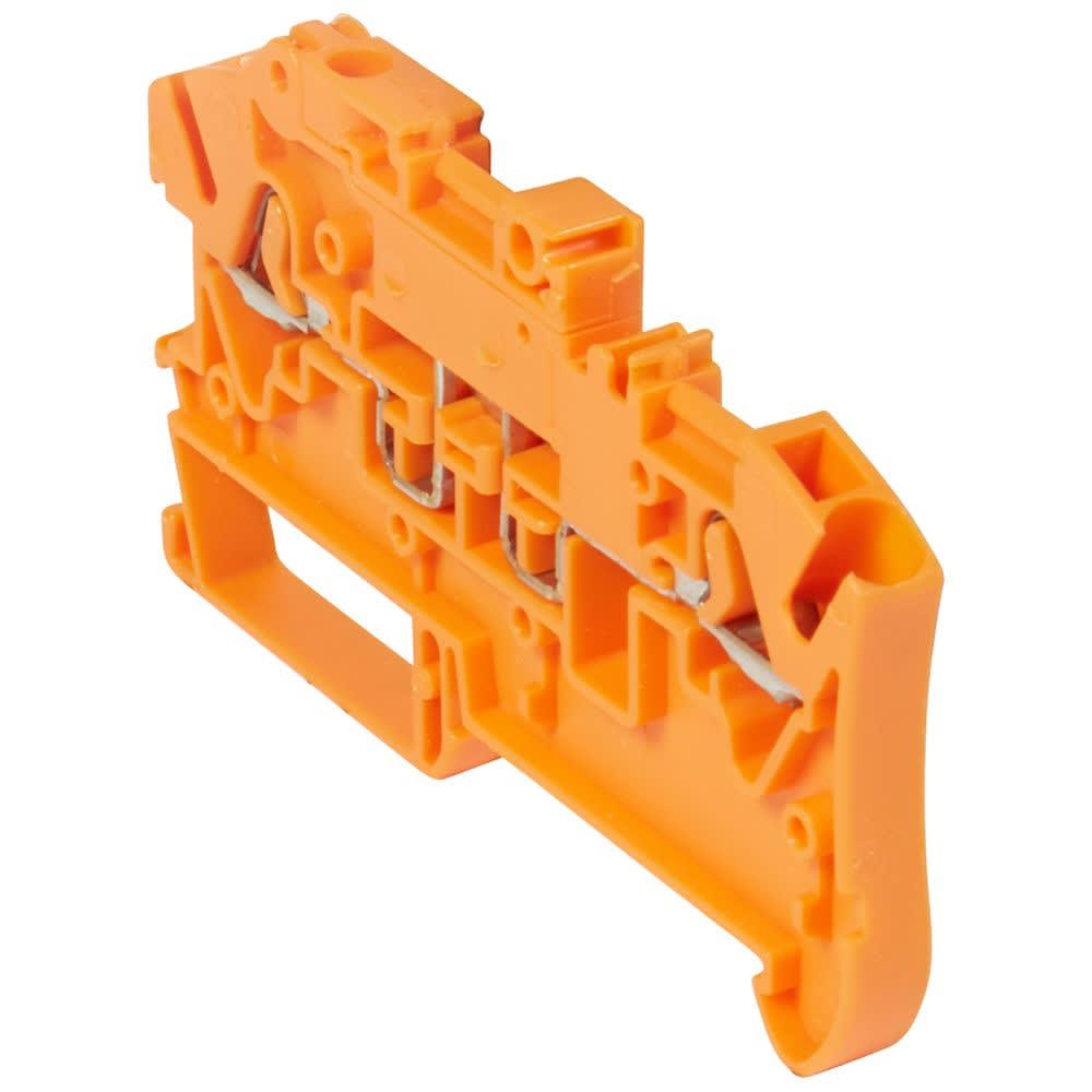 Legrand - Bloc jonc Viking 3 à ressort - circuit non coupé/mini-sectionneur-orange - pas 6