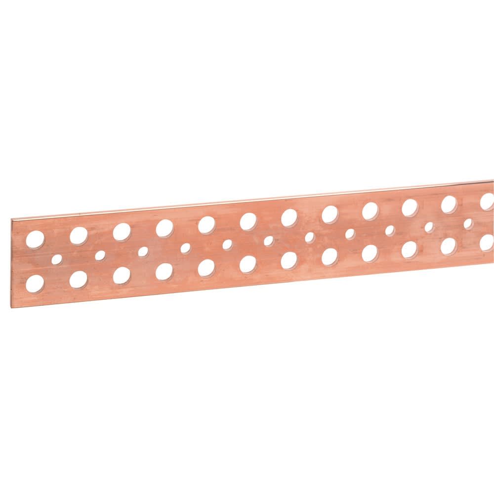 Legrand - Barre cuivre plate rigide - 75x5mm - 950/850A admissibles - L. 1750mm
