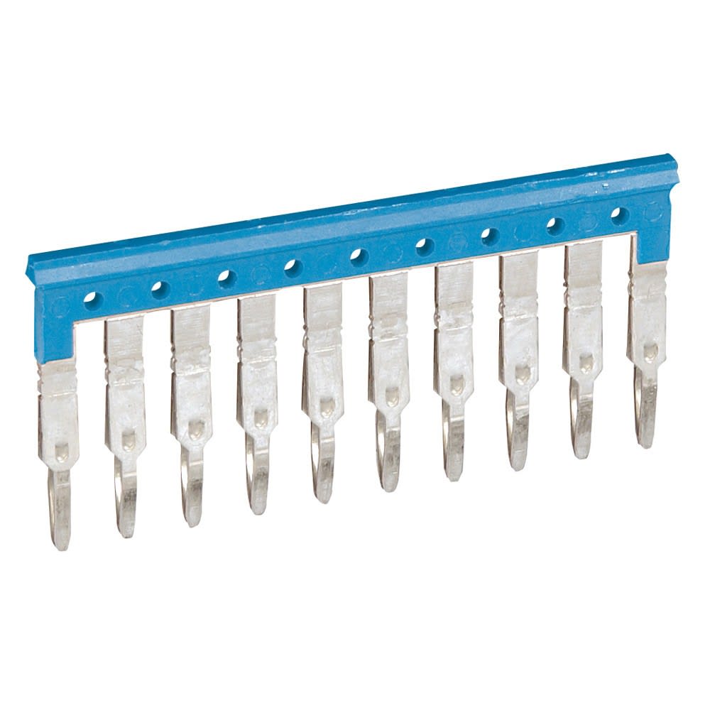 Legrand - Peigne pour 10 blocs de jonction à vis ou ressort Viking 3 pas 5mm - bleu