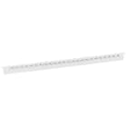 Legrand - Reglette 24 reperes Memocab largeur 2,3mm + lettre majuscule V noir-fond blanc