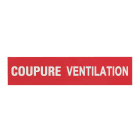 Legrand - Lot 3 étiquettes autocollantes - coupure ventilation blanche/fond rouge