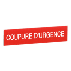 Legrand - Etiquette autocollante avec inscription coupure d'urgence blanche sur fond rouge