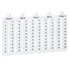 Legrand - Plaque repères à lecture horiz bloc de jonct Viking 3 pas 6mm - chiffres 201-300