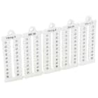 Legrand - Plaque repères à lecture horiz - bloc de jonct Viking 3 pas 5mm + chiffres 11-20