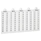 Legrand - Plaque repères à lecture horiz - bloc de jonct Viking 3 pas 6mm + chiffres 1-100