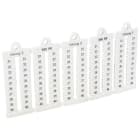 Legrand - Plaque repères lecture verticale -bloc de jonct Viking3 pas 5mm + chiffres 31-40