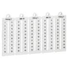 Legrand - Plaque repères lecture verticale -bloc de jonct Viking3 pas 6mm + chiffres 1-100