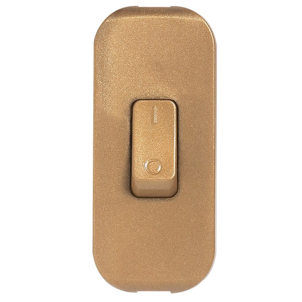 Legrand - Interrupteur à bascule 2A 250V~ touche couleur + coupure bipolaire - vieil or