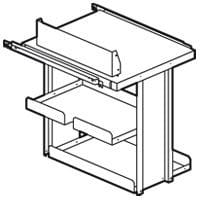 Legrand - Châssis coulissant armoire PC Altis prof 600mm -1 unité centrale et 1 imprimante