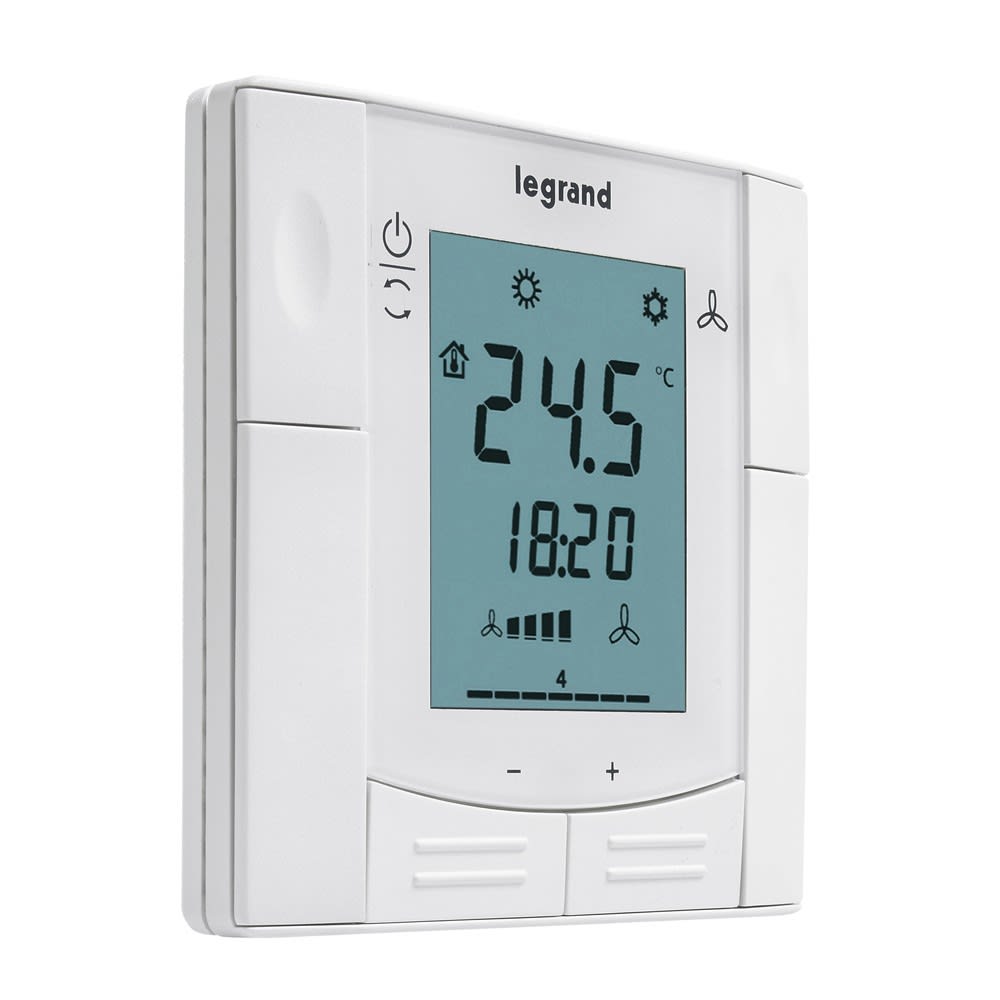 Legrand - Thermostat BUS KNX Mosaic pour ventilo-convecteurs livre complet - blanc