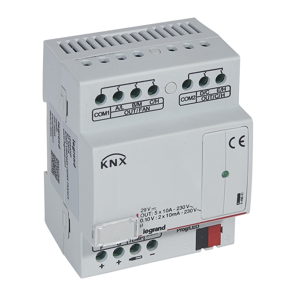 Legrand - Contrôleur modulaire de ventilo-convecteur BUS KNX 4 mod version 0V-10V - 4 mod
