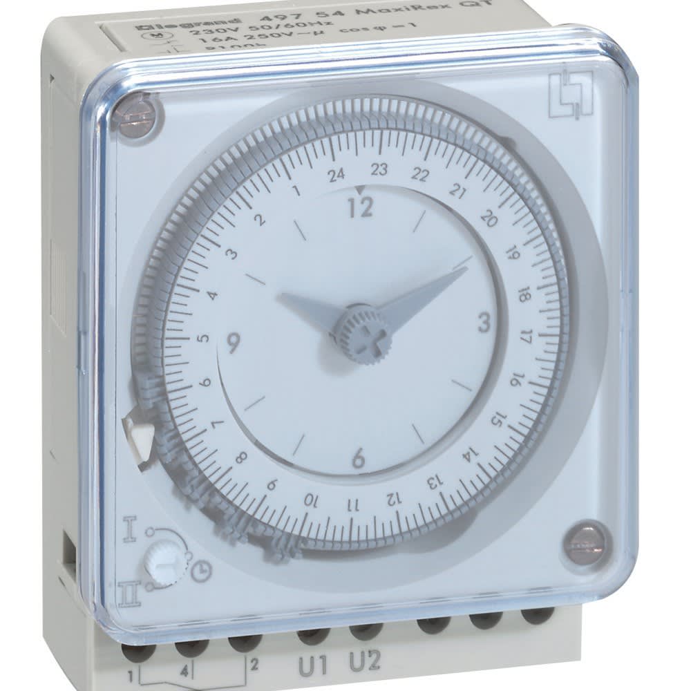 Interrupteur horaire analogique modulaire programmable manuel journalier  cadran vertical - LEGRAND - 412790