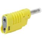 Legrand - Fiche banane Ø4mm 16A 33V~ ou 70V= embout isolant fourreau rétractable - jaune