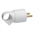 Legrand - Fiche plastique 2P+T 16A à anneau avec étiquette avec Gencod - blanc
