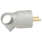 Legrand - Fiche plastique 2P+T 16A à anneau avec étiquette avec Gencod - gris
