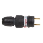 Legrand - Fiche mâle caoutchouc 2P+T 16A IK08 connexion auto IP44 avec étiquette Gencod